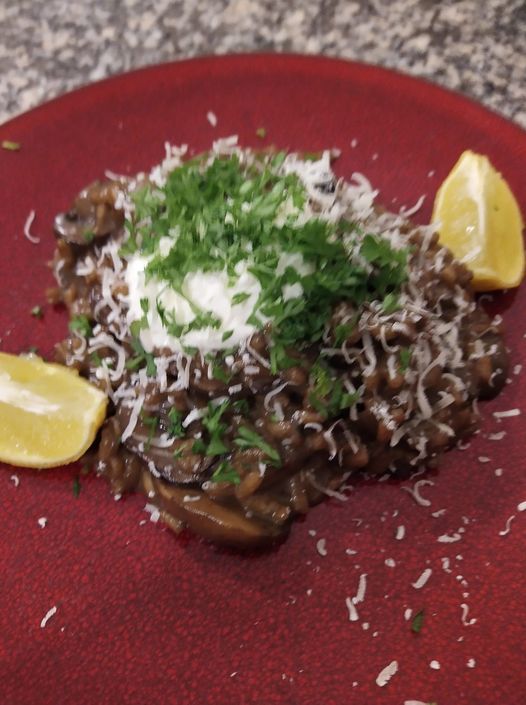 Recipe idea from Barney Market - Black Garlic Risotto