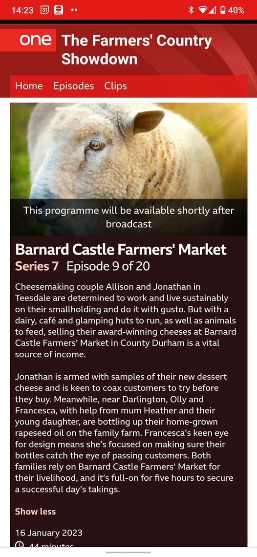 Barney Farmers Market on TV!