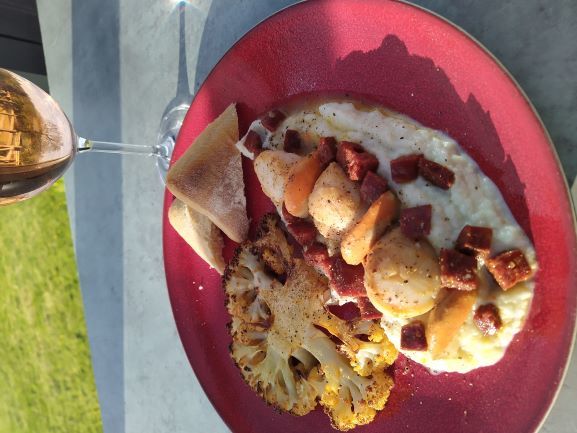 Recipe from the market - Scallops with cauliflower